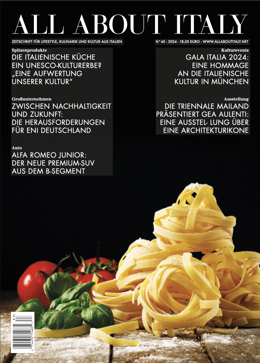 German Issue #45: UNESCO Candidacy of Italian Cuisine and Italy’s Film and Design Celebrations